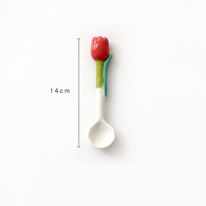 Red tulip spoon