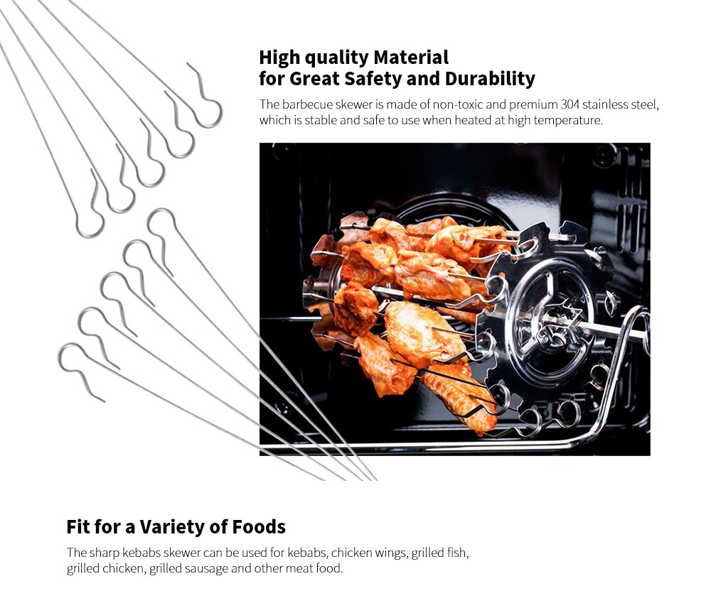 Title 5, Creative Stainless Steel 304 Rotating Skewers Cage