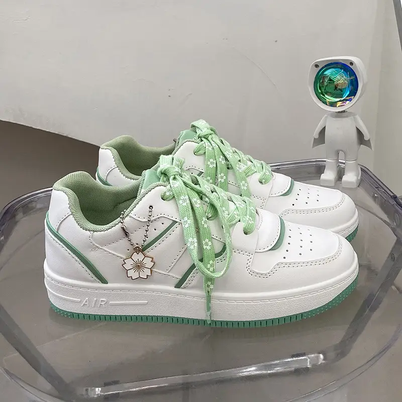 Trendy Student Macaron Girl Cute White Shoes