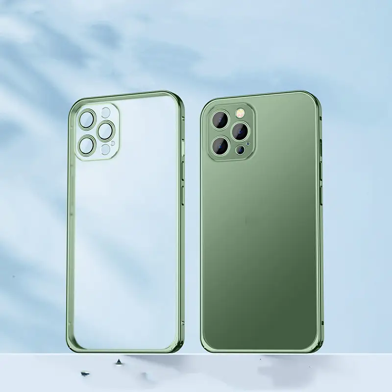 Metal Frame Transparent Lens Cover Phone Case