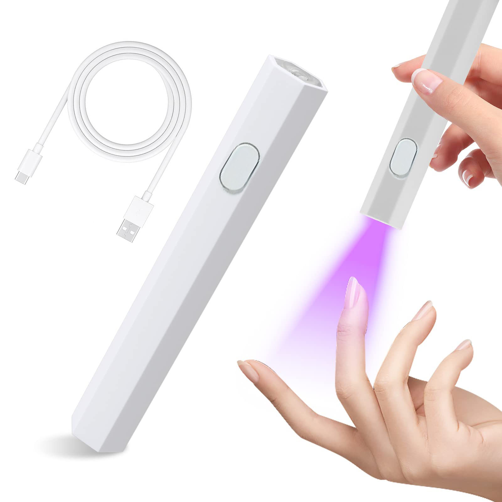 Nail Art Strip Light UV Lamp & Stamper | DIY Gel Nail Design Tool