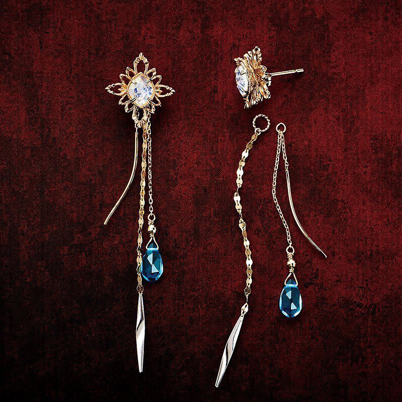 Japanese Retro Exquisite 925 Sterling Silver Stud Earrings