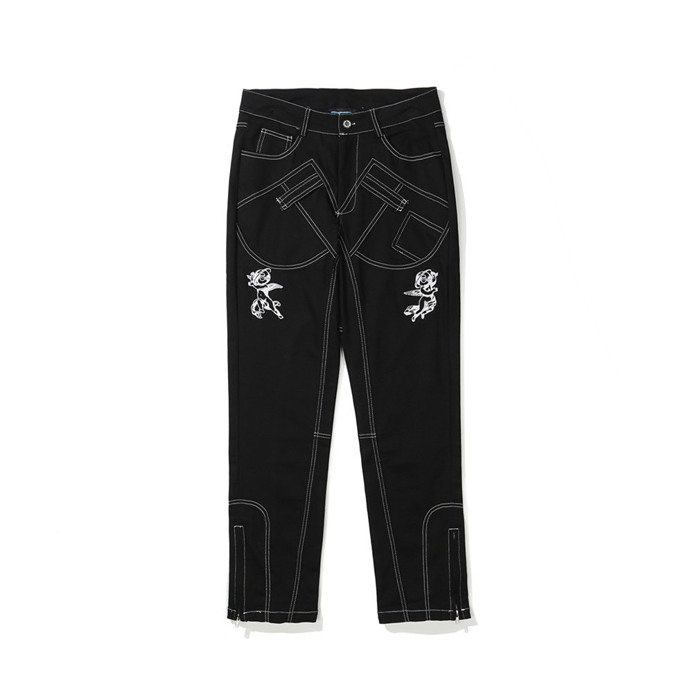 Title 4, Pantaloni Uomo High Street con Zip e Spacchi. C...