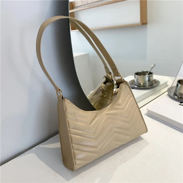 High level French Niche Design Rhombic Armpit Baguette Khaki - Shop at LoveMi