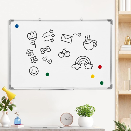 MAGNETIC WHITEBOARD SMALL LARGE WHITE BOARD DRY WIPE NOTICE OFFICE SCHOOL HOME