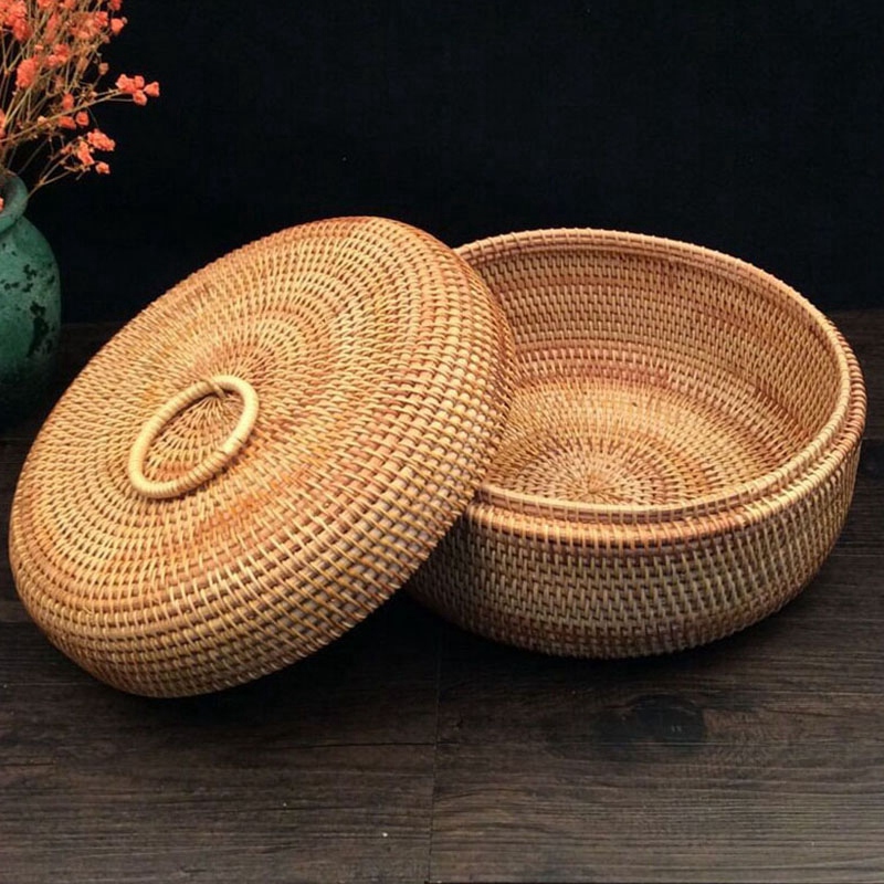 Title 4, Autumn Rattan Woven Storage Fruit Basket, Dried...