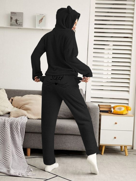 Round Neck Urban Casual Trouser Suit Pullover