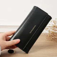 Women's Fashion Simple Multifunctional Student Wallet - Black - View 1