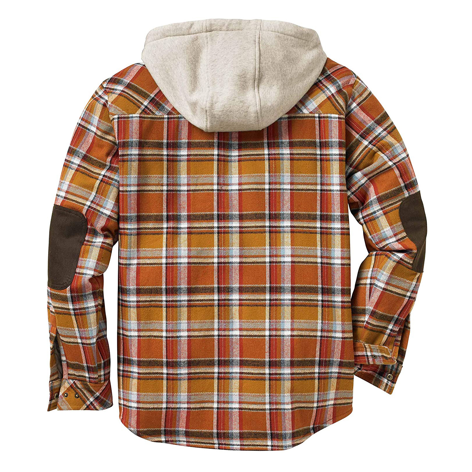 Men's Thick Cotton Checked Long-sleeved Hooded Jacket