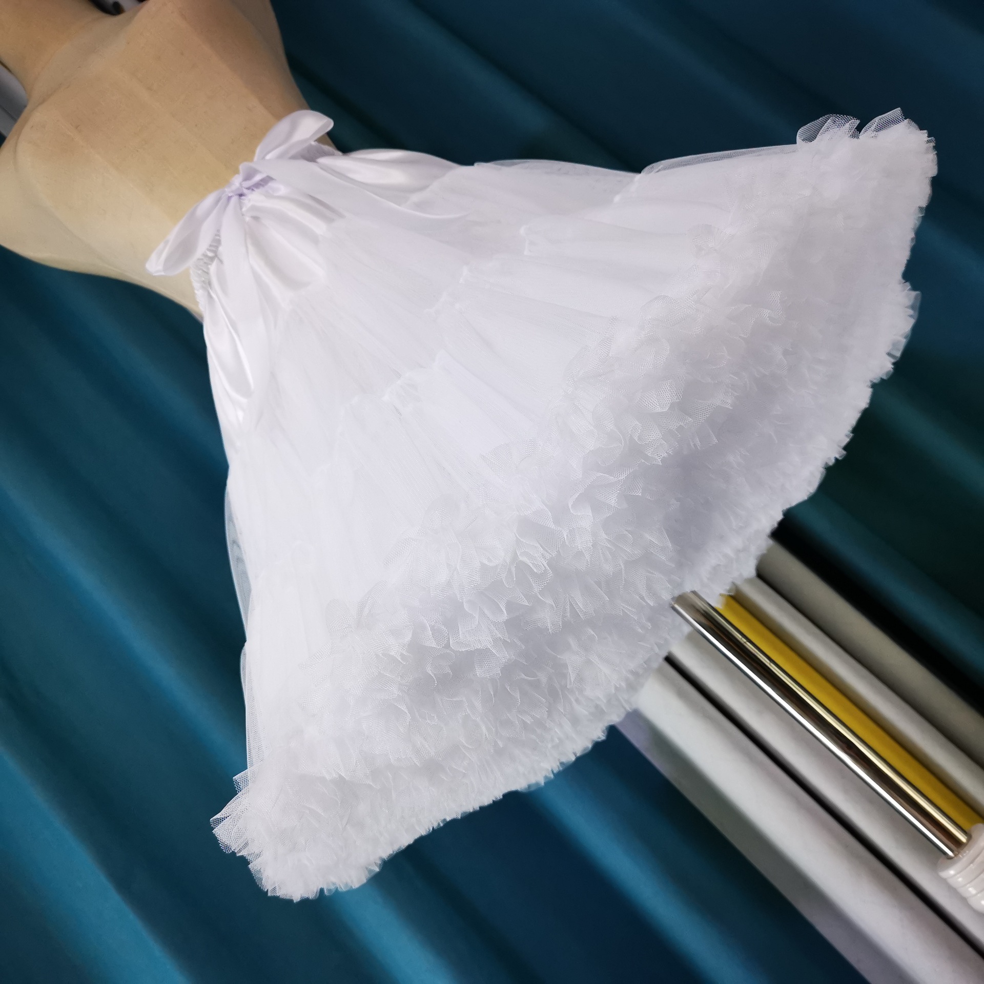 Lolita Marshmallow Clouds Boneless Soft Mesh Skirt White Petticoat Tutu Skirt