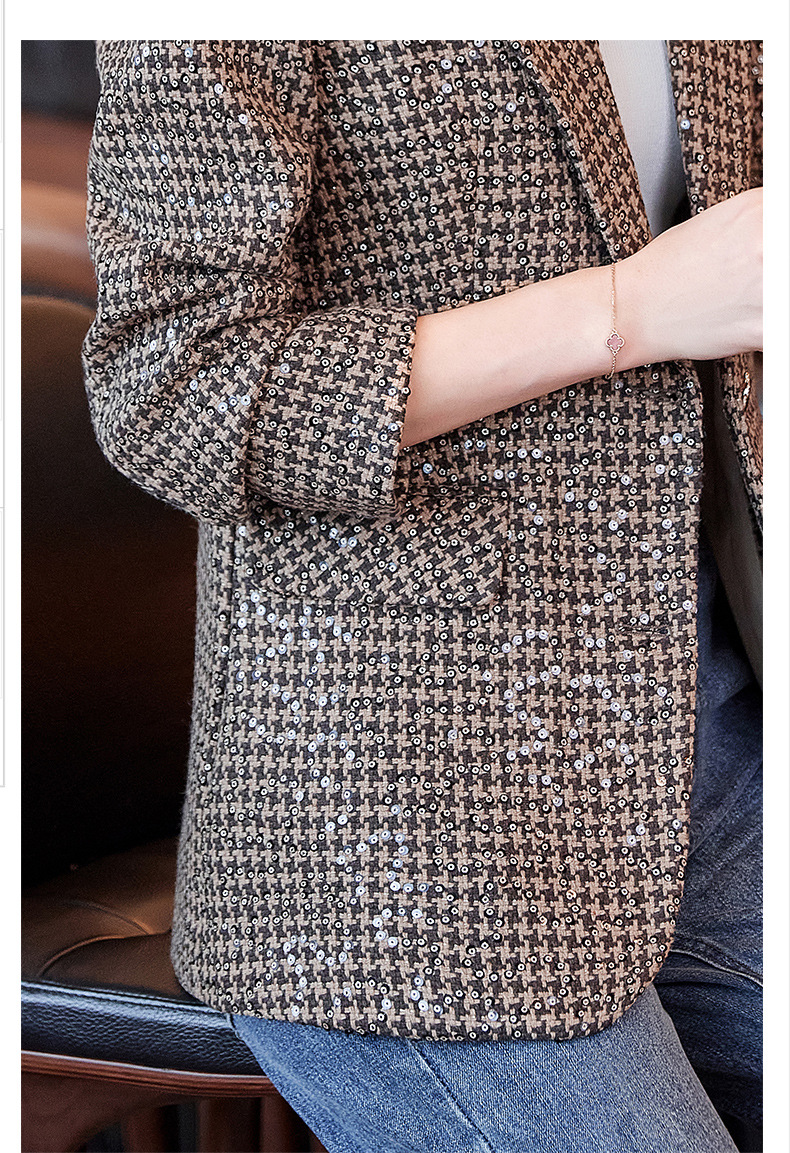 Plaid Fashion Casual Small Suit Top