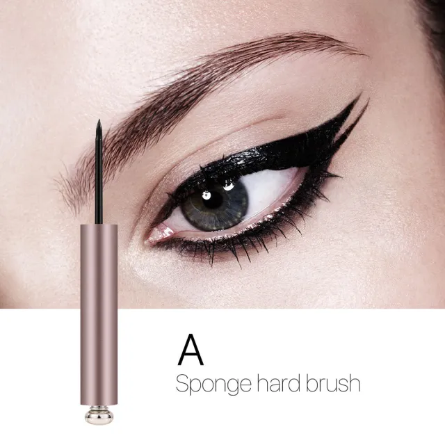 Rose Gold Beginner Liquid Eyeliner Waterproof Quick Dry No Halo Eyeliner A Brush English - Shop at LoveMi