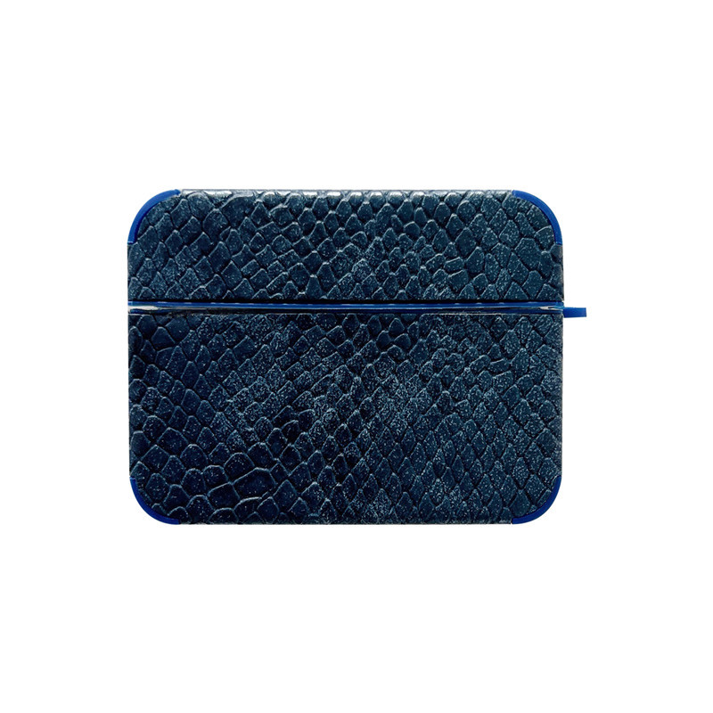 Dark blue snake pattern leathe