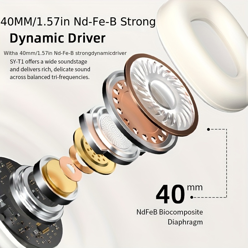 Over-ear Bluetooth Headphones With Microphone, Gaming 15-hour Playback Time — image 8