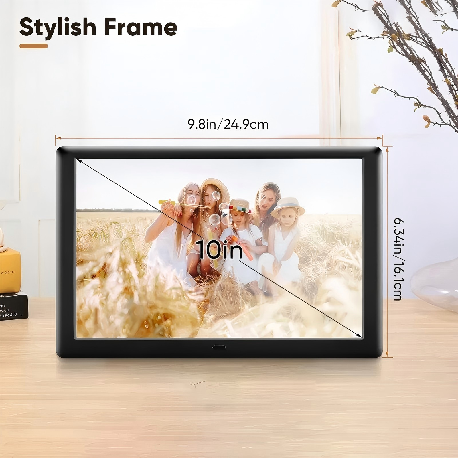 10.1 Inch Digital Photo Picture Frame 1280x800 IPS Display With Music Video — image 3