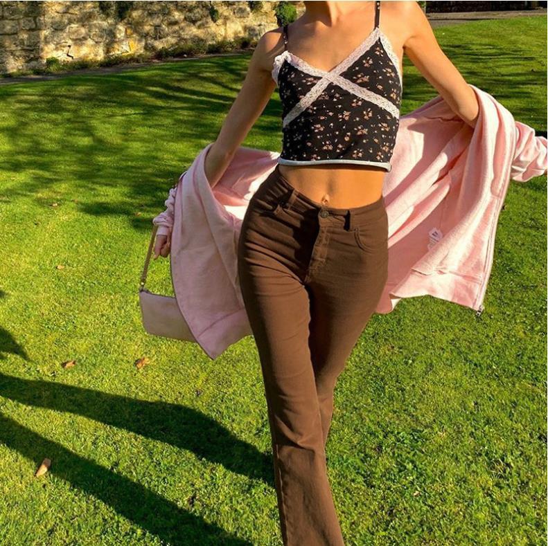 New Jeans Retro Brown High Waist High Elastic Short Boots