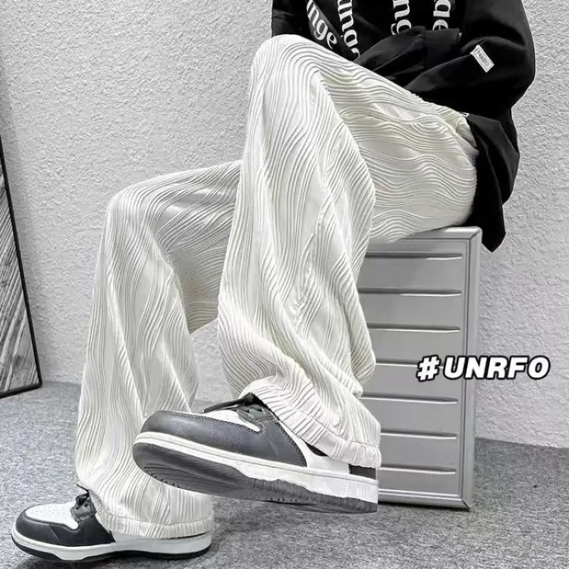 Men's Loose Drape Ice Silk Wide Leg Casual Pants