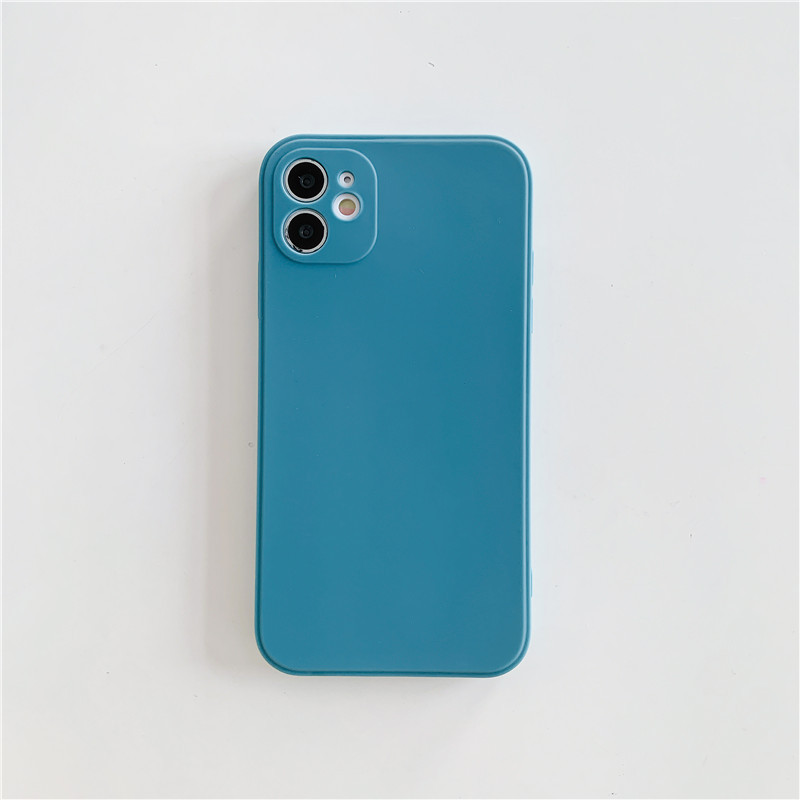 Coque de téléphone liquide Rubik's Cube à bords droits – bleu gris – iPhone 11 Pro Max