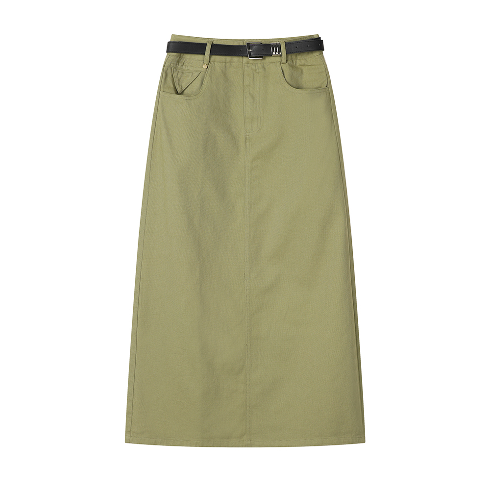 Vintage Denim A-line High Waisted Slim Skirt