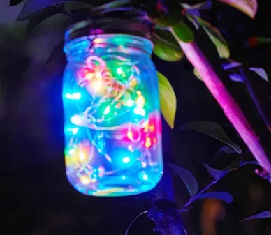Solar Mason Jar Light Decoration Mason Jar Light Outdoor Hanging Light Mason Jar Light String – image 7