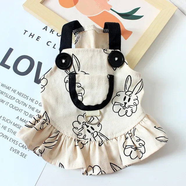 Pet Dog Overalls Teddy Bichon Trend Dz Rabbit Strap Skirt - Shop at LoveMi
