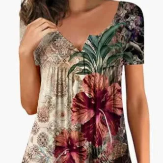 Women's Printed 3D Summer T shirt Rs2292151701 - Shop at LoveMi