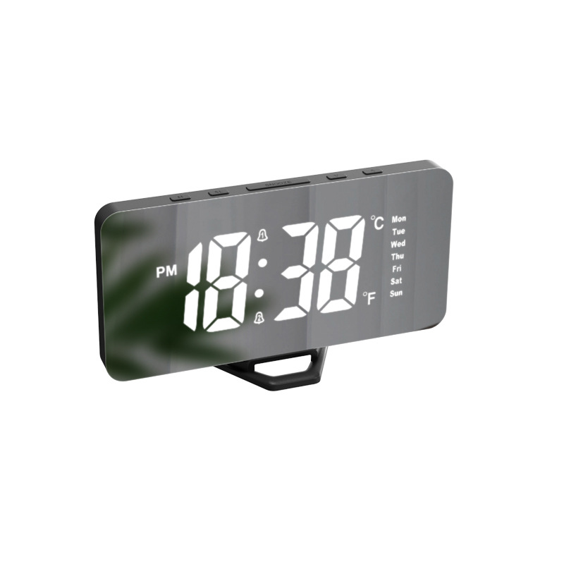 Student Digital Mirror Seat Children Intelligent Electronic Voice Control Desktop Clock Plug-in - Image 7
