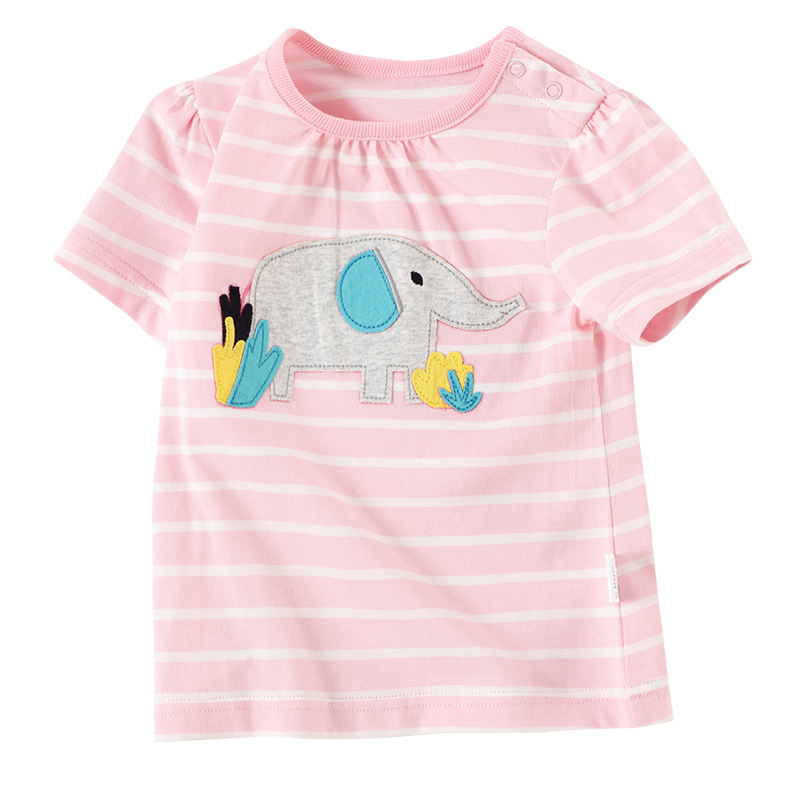 Title 10, Baby-T-Shirt mit Cartoon-Muster und Naht, kurzä...