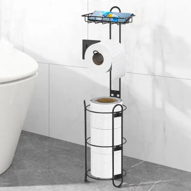 Toilet Paper Holder With Shelf, Bathroom Freestanding Toilet Paper Holder, Clearance Disposal 1Piece - Shop at LoveMi