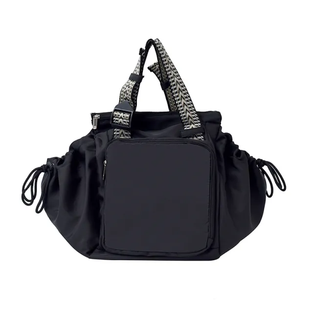 Nylon Fabric Mommy Bag, Large Capacity, Portable, Single Shoulder Tote Bag For Travel Black - Shop at LoveMi