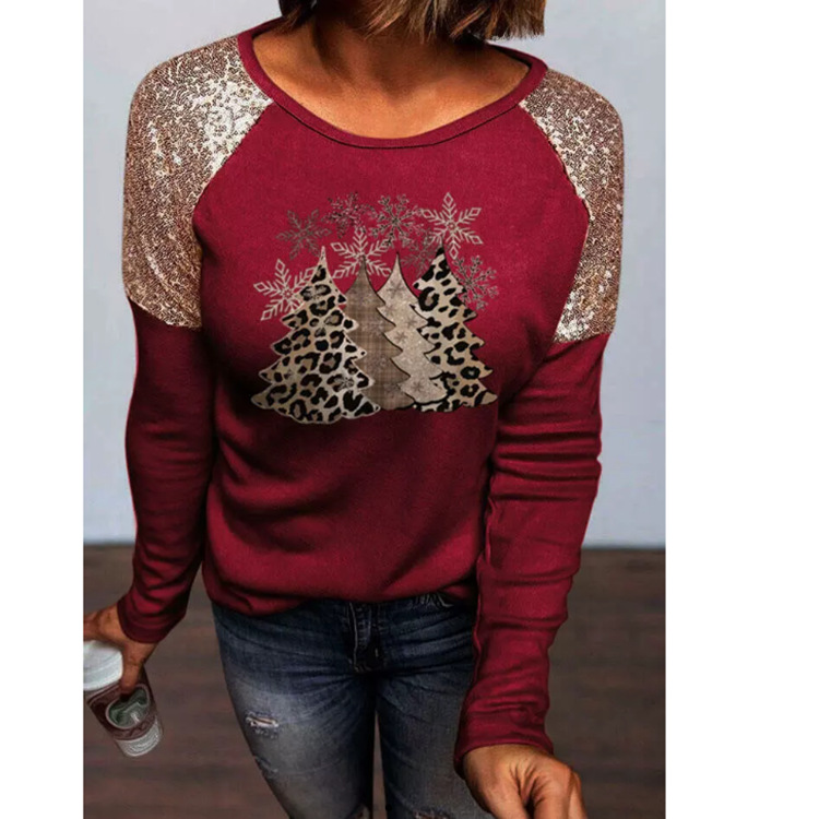 Title 2, Fashion All-match Sequin Stitching Snowflake Ch...