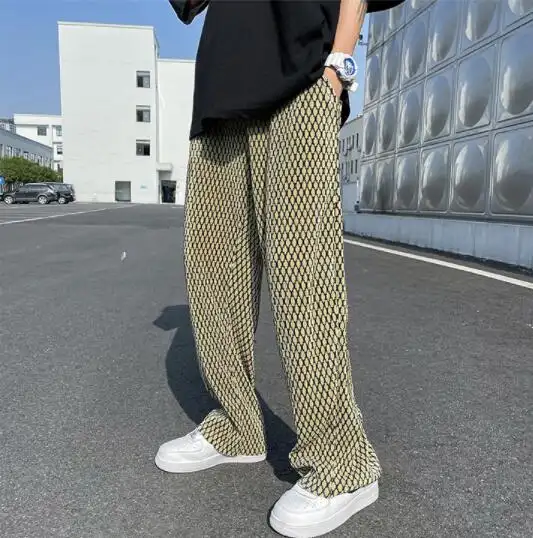 American Oldschool Casual Wide Leg Pants Men's Drape