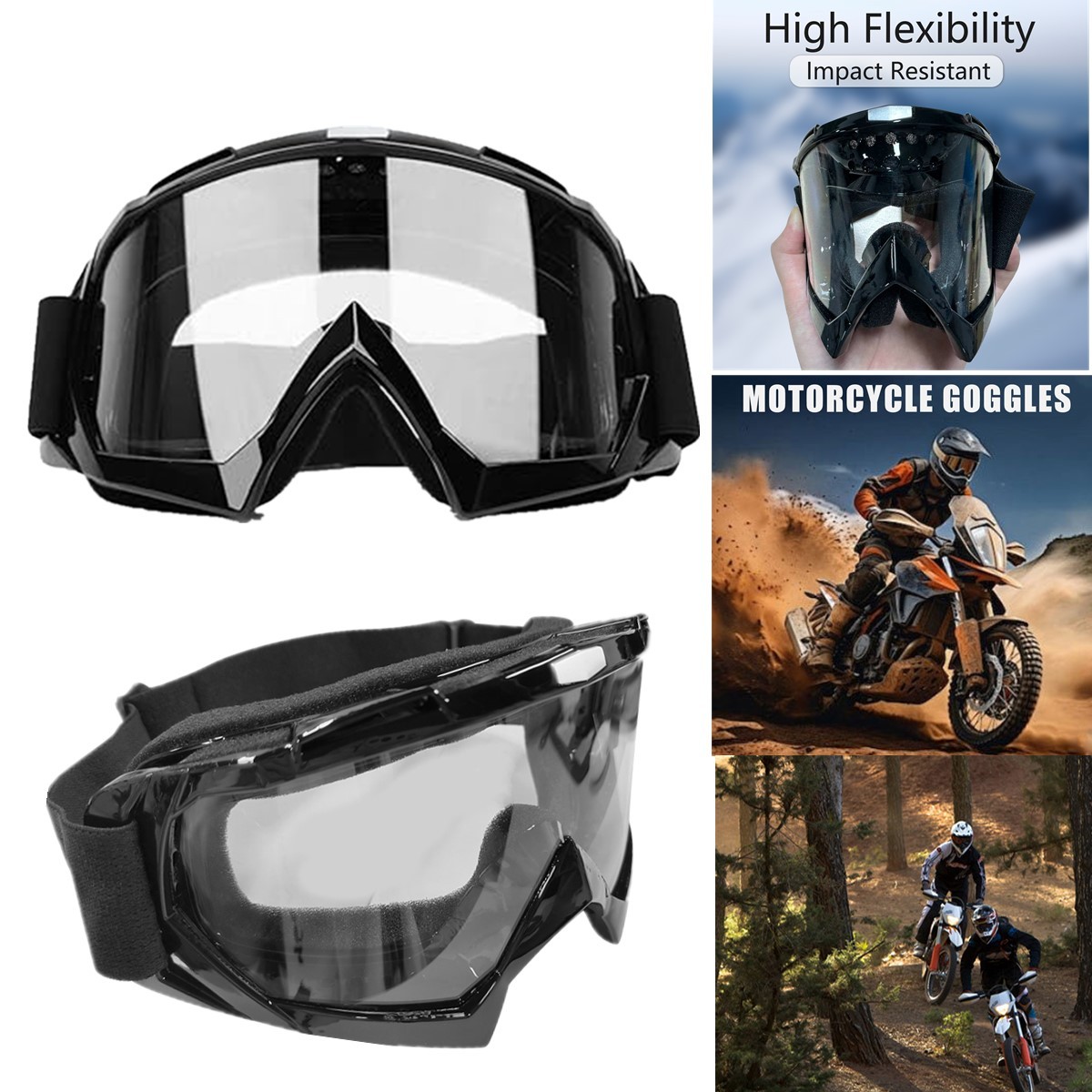 Off-Road Motorcycle Motocross Goggles Dirt Bike ATV UTV M T B UV400 Riding