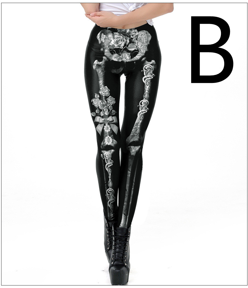 Title 3, Leggings digitali con stampa teschio di Hallowe...