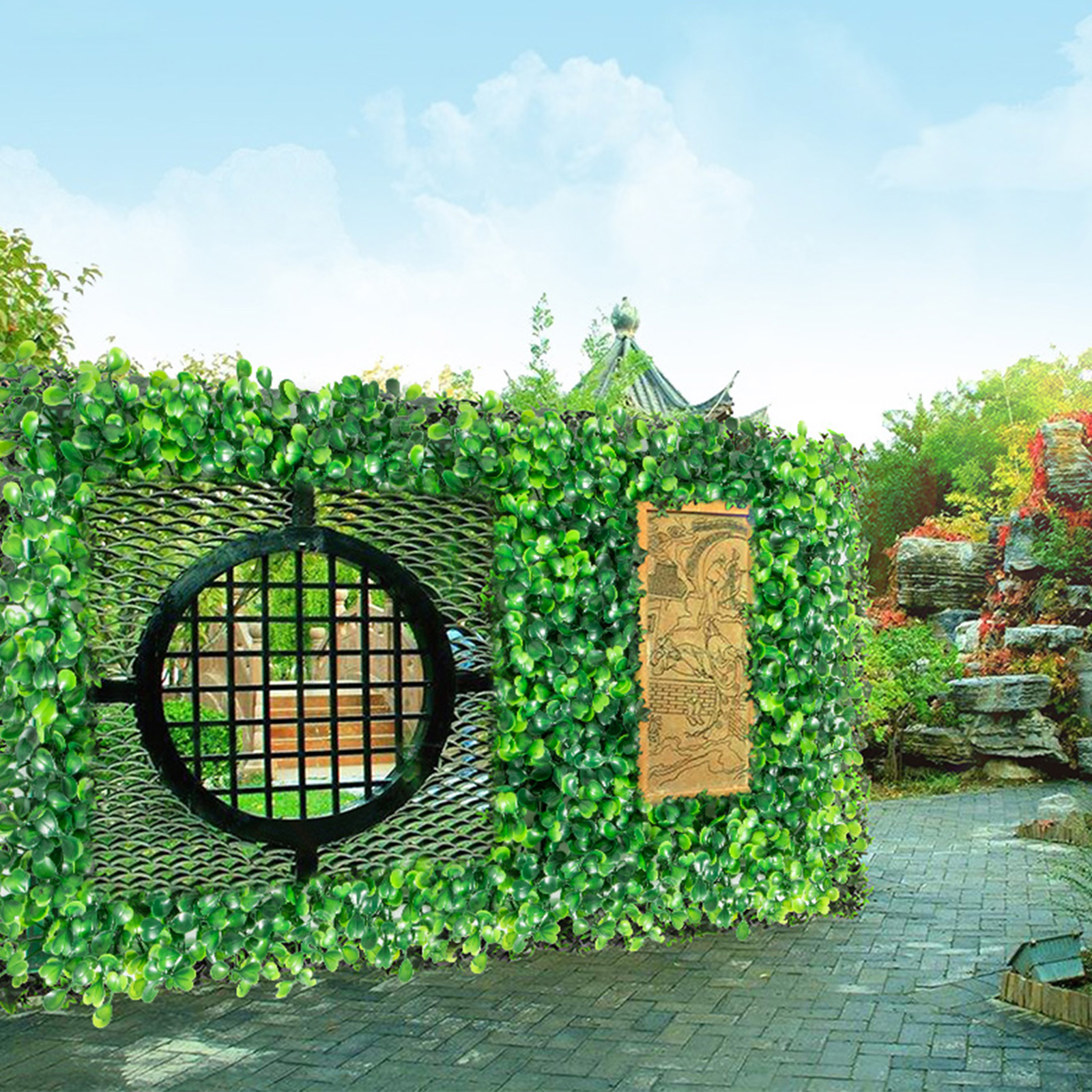 VEVOR 12PCS 20x20inch Artificial Boxwood Panels,Boxwood Hedge Wall Panels,Artificial Grass Backdrop Wall… image 3