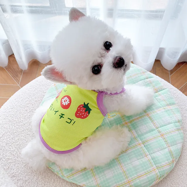 Pet Dog Cat Summer Stretch Thread Camisole Purple Yellow - Shop at LoveMi