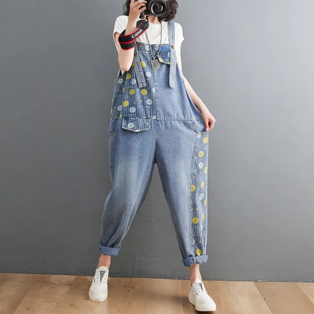 Women's Korean Version Of The New Spot Large Size Jean Strap Blue - Shop at LoveMi