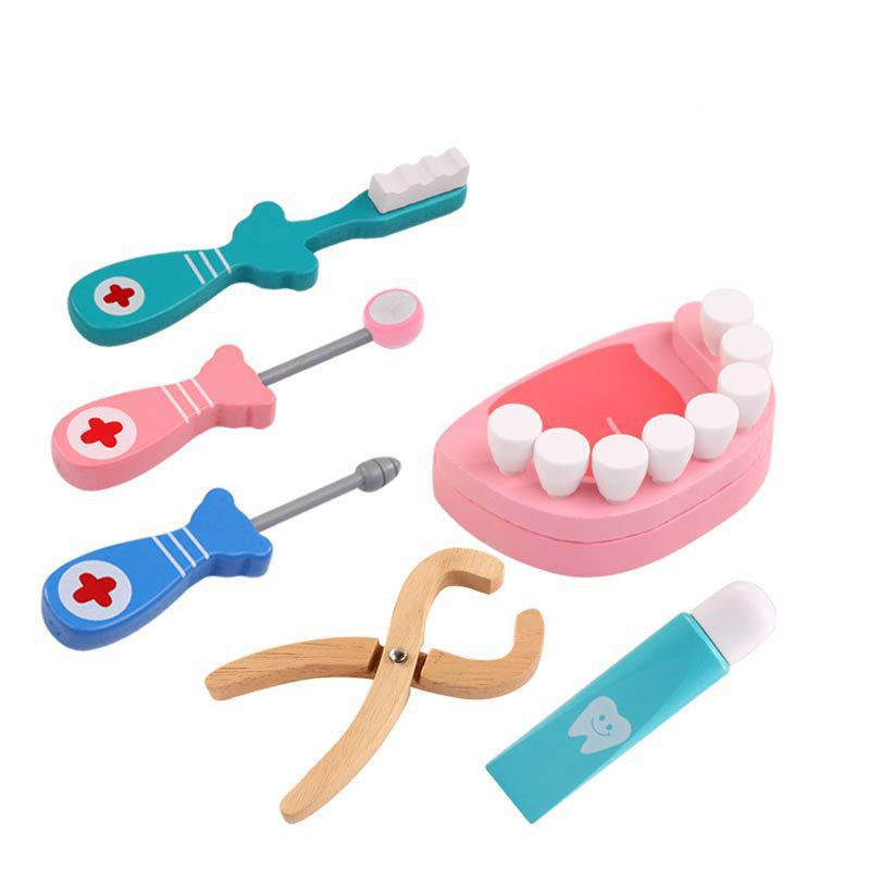 Title 2, Wooden Childrens Oral Dentist Nurse Simulation...