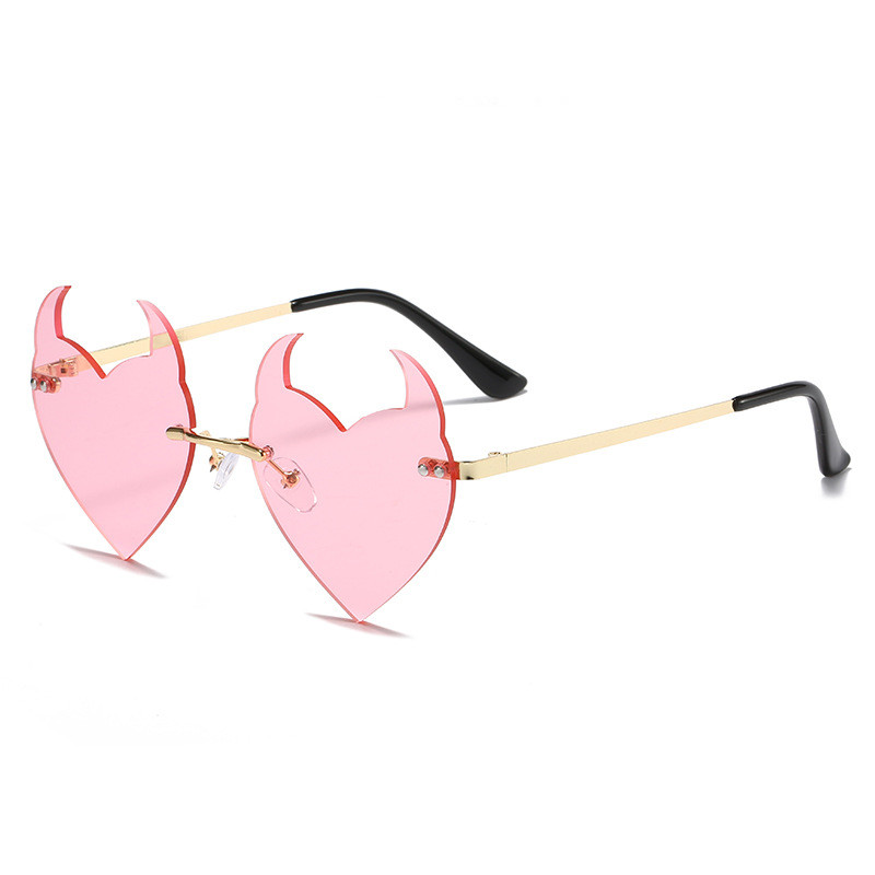 Women's Fashion Casual Rimless Devil Sunglasses - Image 3