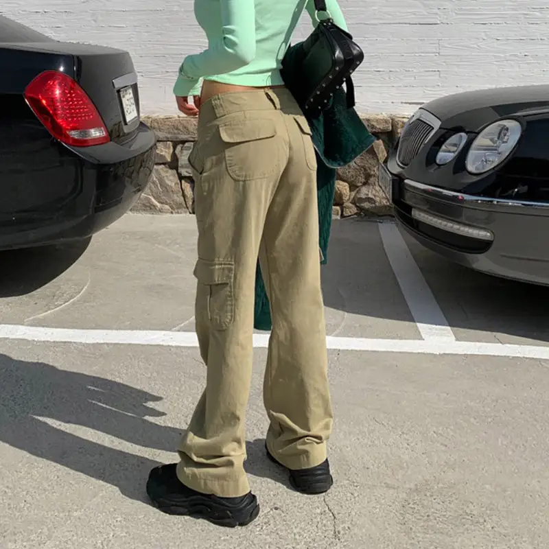 Low Waist Workwear New Women's Loose Drape Casual Straight Trousers