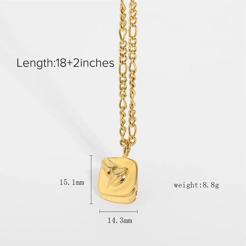 Canadian Designer Abstract Human Face Pendant Necklace Women Gold Plated Stainless Steel Necklace New