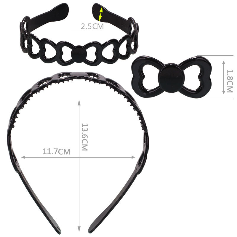 Fashion Black Spray Paint Women's Bow Hair Band