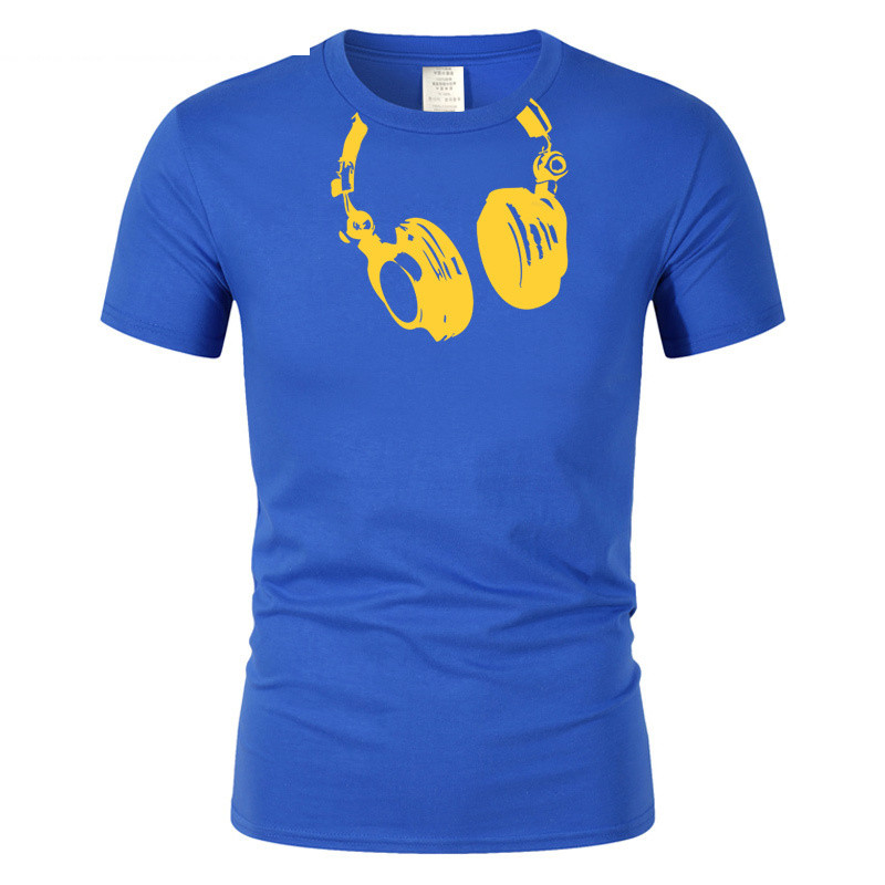 Title 13, Mens Summer Polyester Headphones Image T-Shirt...