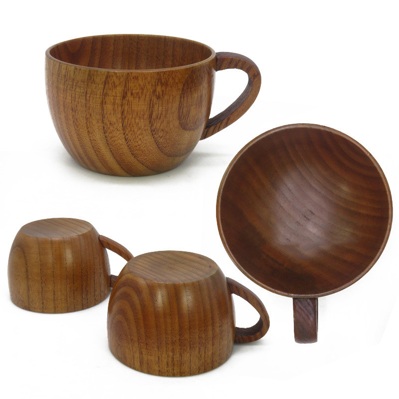 Title 4, Handmade Solid Wood Wooden Water Cup Coffee Be...