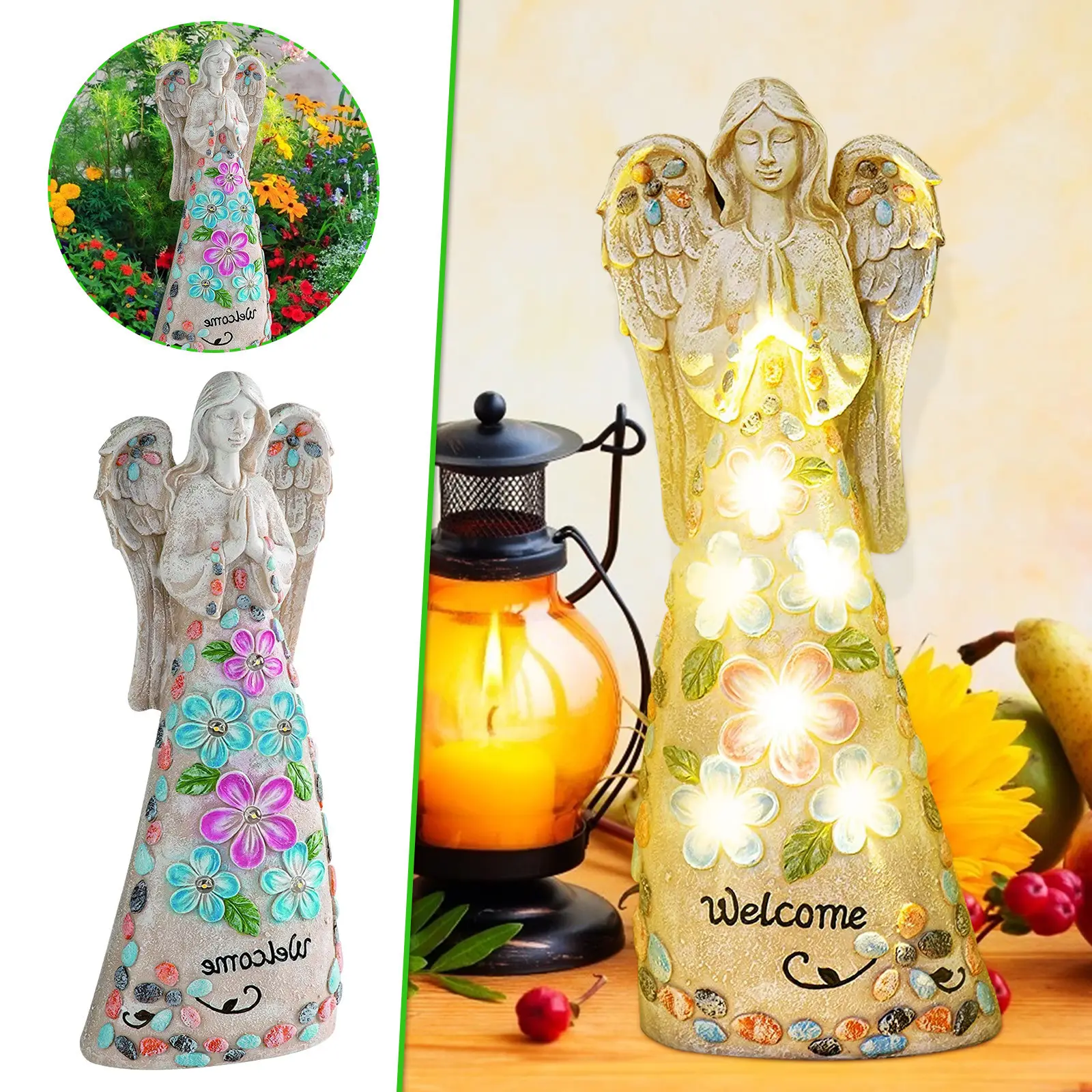 Angel Resin Lamp LED Statue