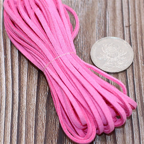 3MM DIY Bracelet Necklace Suede Rope 3Mm Pink - Shop at LoveMi
