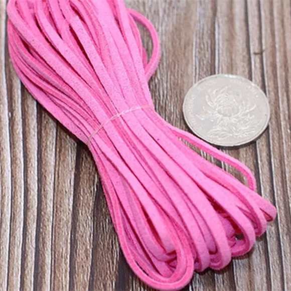 3MM DIY Bracelet Necklace Suede Rope - 3Mm Pink