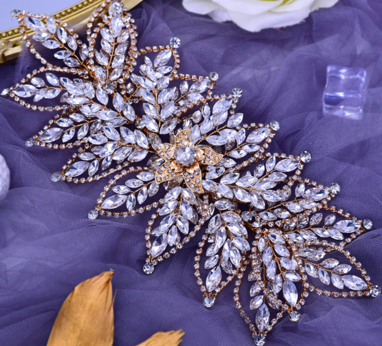 European And American Bridal Headdress Luxury Rhinestone Wide Headband