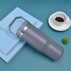 304 Stainless Steel Car Cup Double Layer - Grey - View 1