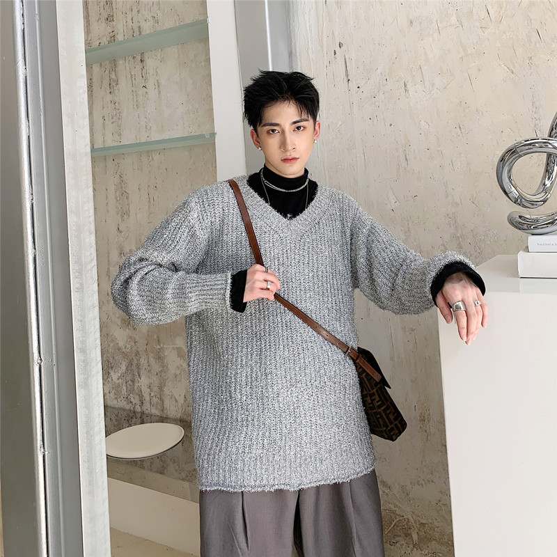 Fashion Unisex Coarse Wool Loose Coat